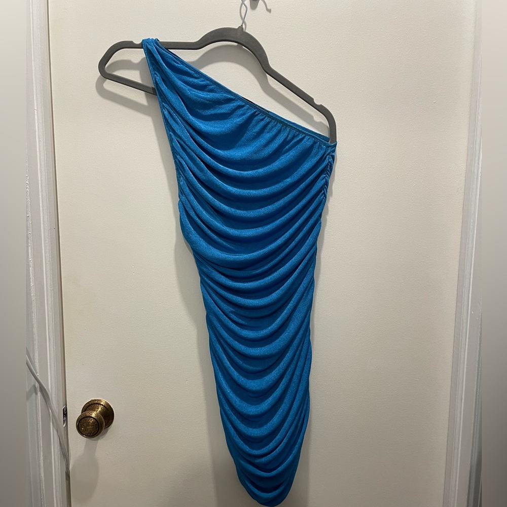 Lioness blue stretchy mini dress